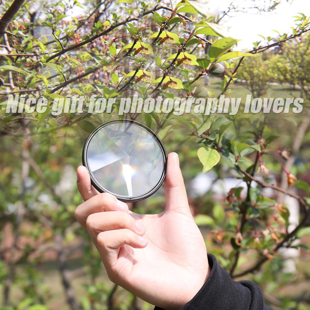 Камерный фильтр Фотография Размытие переднего плана Реквизит для пленочной фотографии 77 мм Стеклянный пентапризменный фильтр Аксессуары для камеры