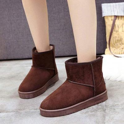 Снежные ботинки пара зимние бархатные утолщенные хлопковые туфли новая корейская версия универсальные студенческие нескользящие теплые короткие голенища большие размеры 41-44