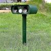 Ultrasonic cat deterrent solar powered outdoor