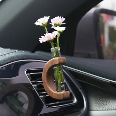 Автомобильная ваза для вентиляции, автомобильная вентиляционная вставка, мини-автомобильная ваза для цветов, вентиляционный зажим, для подвески вентиляционного отверстия, автомобильный интерьер, деревянное украшение