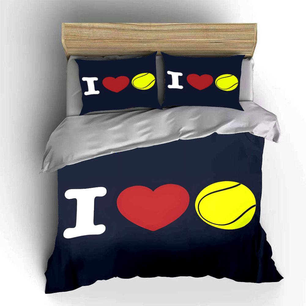 Love for tennis shines. Bedding sets Duvet covers Pillowcases(1* Duvet Cover 2* Pillowcases without duvet insert)