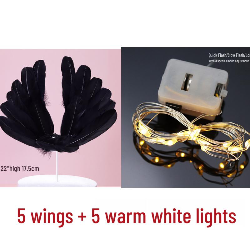 10 Топперов и украшений для торта в виде перьев ангельских крыльев