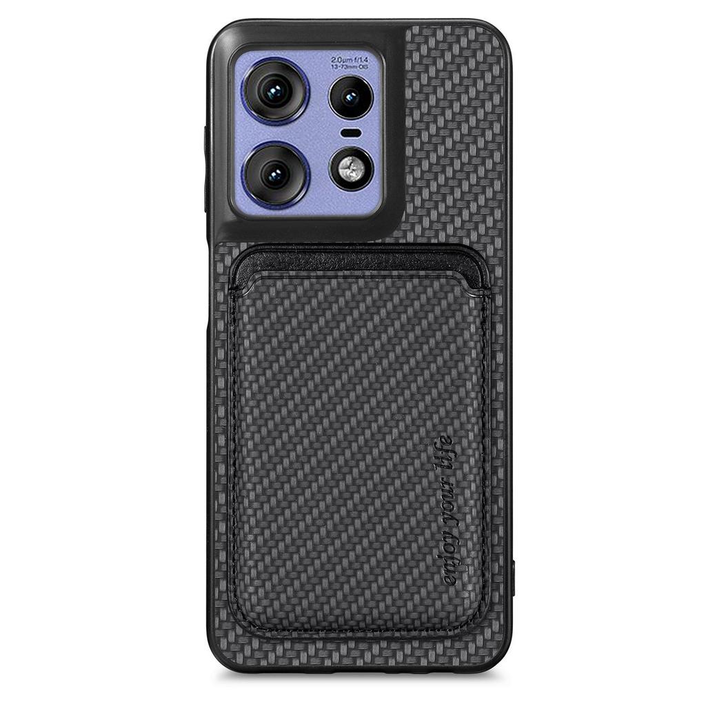 Case for Moto Edge 50 Ultra, with Magnetic Card Slot and PU Leather