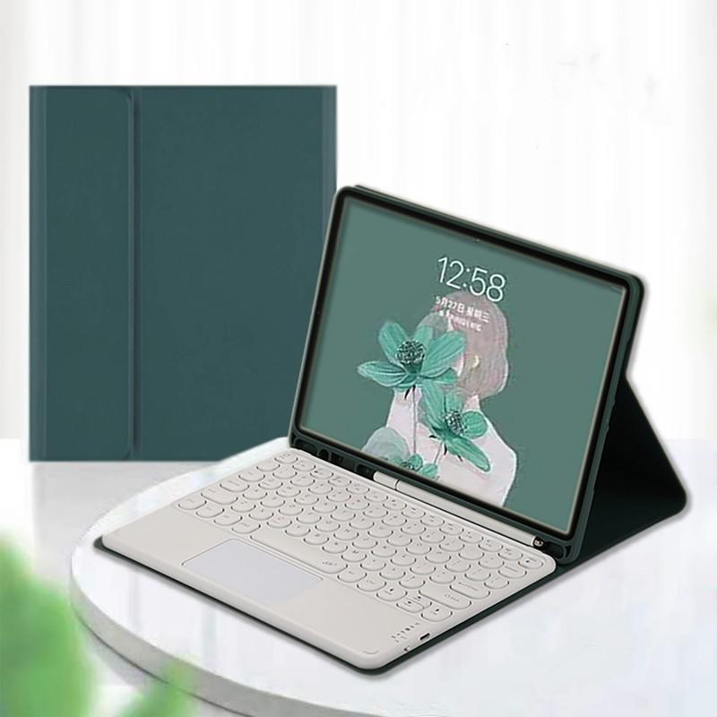 Wireless Bluetooth Keyboard Case IPad 10.2 10.9 Air 11th Gen With Auto Sleep Wake Detachable Slim Folio Cover In PU Leather