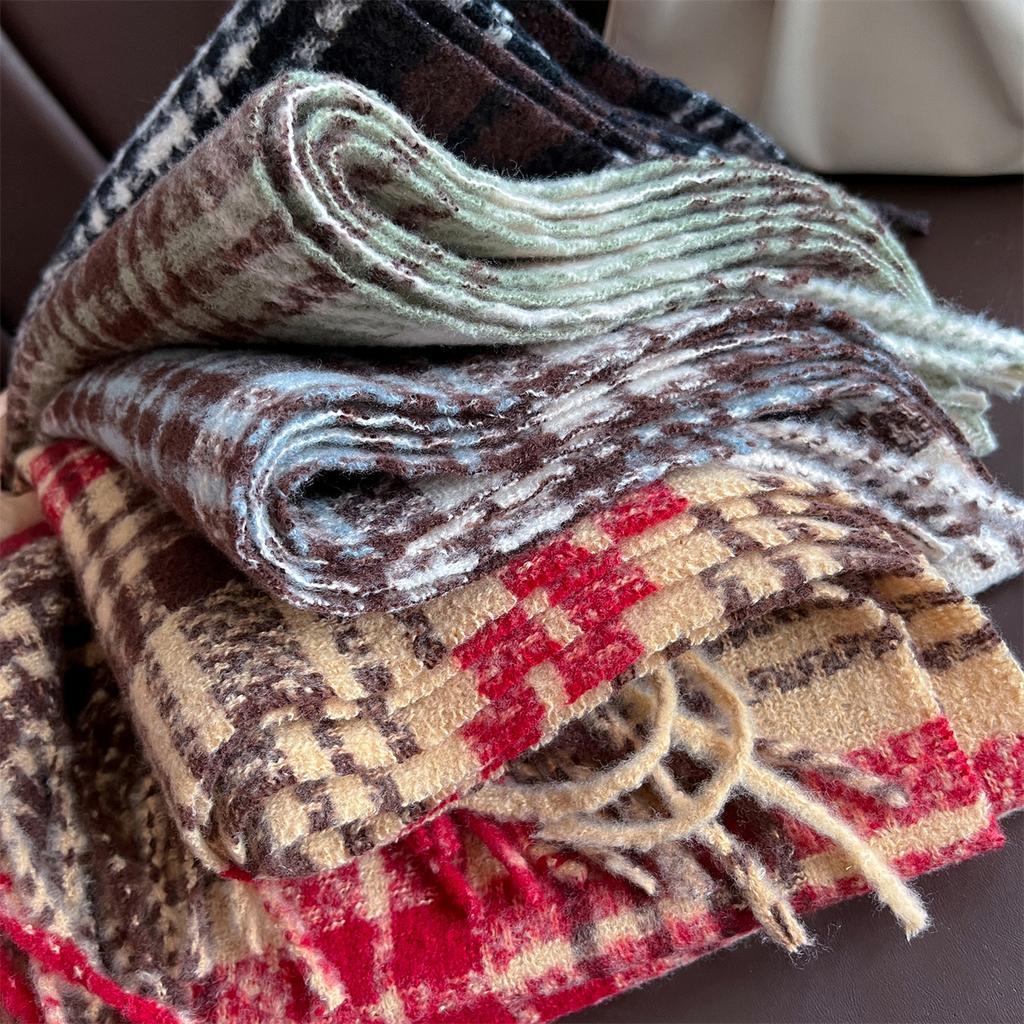 Роскошные зимние накидки из искусственного кашемира для женщин, теплый шарф, пашмина, шаль, одеяло, дорожное пончо, палантины