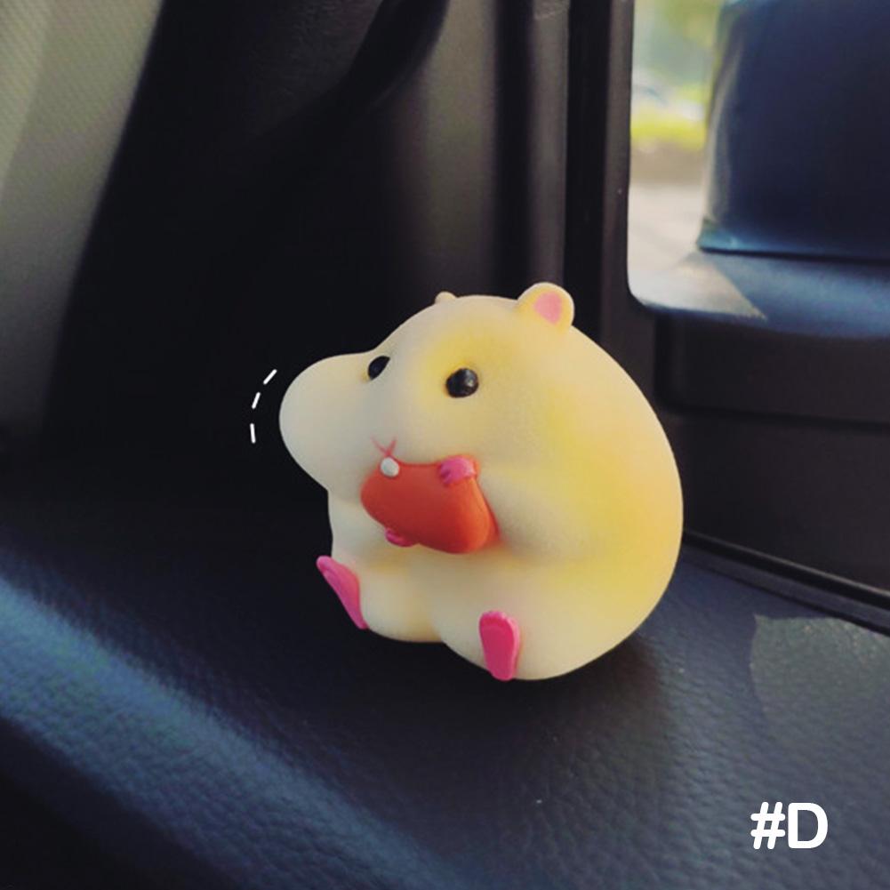 Cute Anime Stealing Hamster Car Interior Decoration Gourmet Hamster Figures Auto Dashboard Decoration For Car Accessories Woman