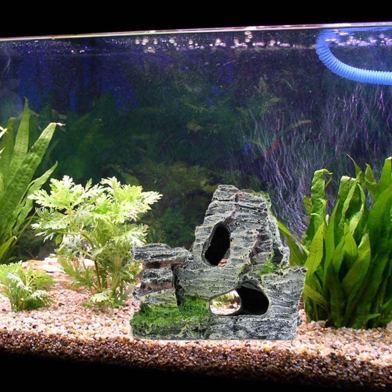 Аквариумная Скала Горный Камень Пещера Рыба для Декорации Аквариума Ландшафтный Аксессуар