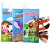 Baby Baby Animal Tail Cloth Book Ocean Forest, Can'T Tear Palm Book Early Education Educational Toys 4 Pages 8 Sides