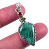 Натуральный малахит, драгоценный камень перидот, подвеска из стерлингового серебра 925 пробы 1,75'' q9S28