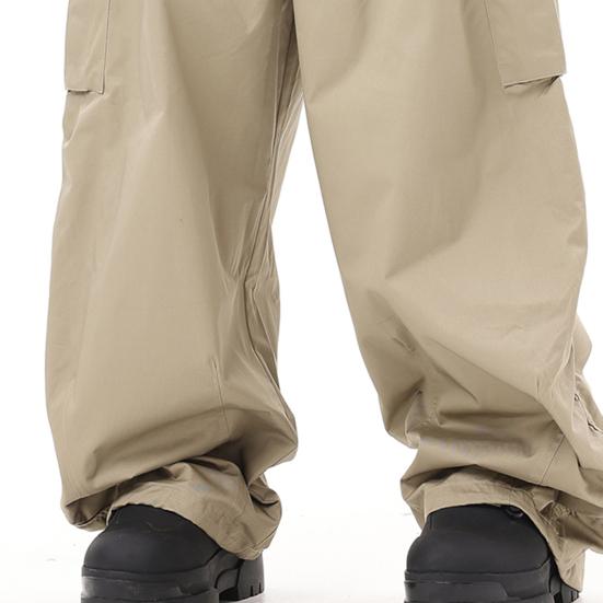 Мужские брюки-карго, свободные, широкие, винтажный стиль, эластичный пояс на шнурке, множество карманов, уличные брюки в стиле хип-хоп, длинные брюки