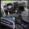ABS Car Steering Wheel Headlight Switch Decoration Ring Central Air Vent Cover Stickers For Jeep Renegade 2017-2020 Car Exterior Accessories