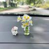 1 шт. Милый Креативный Кролик Маргаритки Автомобильные Гаджеты Настольное Мультяшное Животное Украшение Микро-Ландшафт DIY Домашний Декор