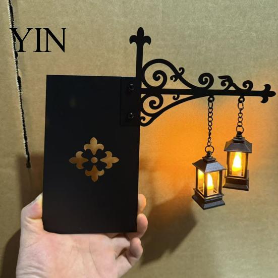 Compact Iron Lamp Vintage Mini Bookshelf Lamp, Portable Warm LED Night Light, Metal Decorative Lantern for Dark Academic Room Decor Reading Nook, Desk