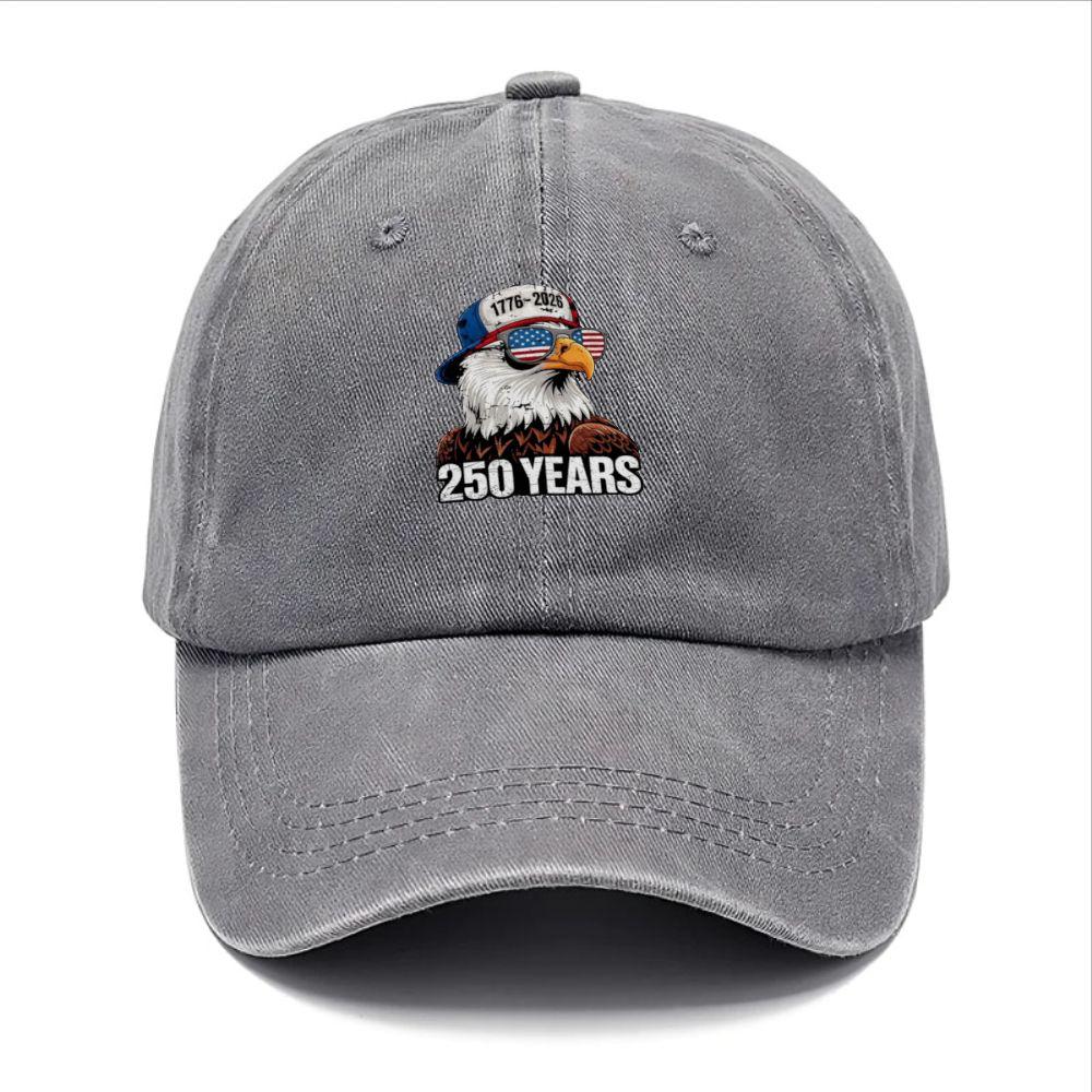 Baseball Cap Washed Hat USA Flag Fashion Glasses Years Casual Outdoor Style Hat Gift for Men Women th Annivers