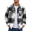 New Autumn Winter Thicken Flannel Plaid Shirt for Men Over Jacket Men Casual Classic Double Pockets Mens Shirts