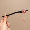 Ancient Style High-End Chinese Sandalwood Tassel Hairpin for Hanfu Costume Updo