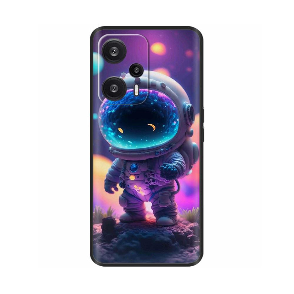 Чехол для Xiaomi Poco F5 Pro Раскрашенный Цветок Задняя Крышка Полная Защита Мягкий Чехол для POCO F5 PocoF5 F5Pro Fundas Чехол для Телефона
