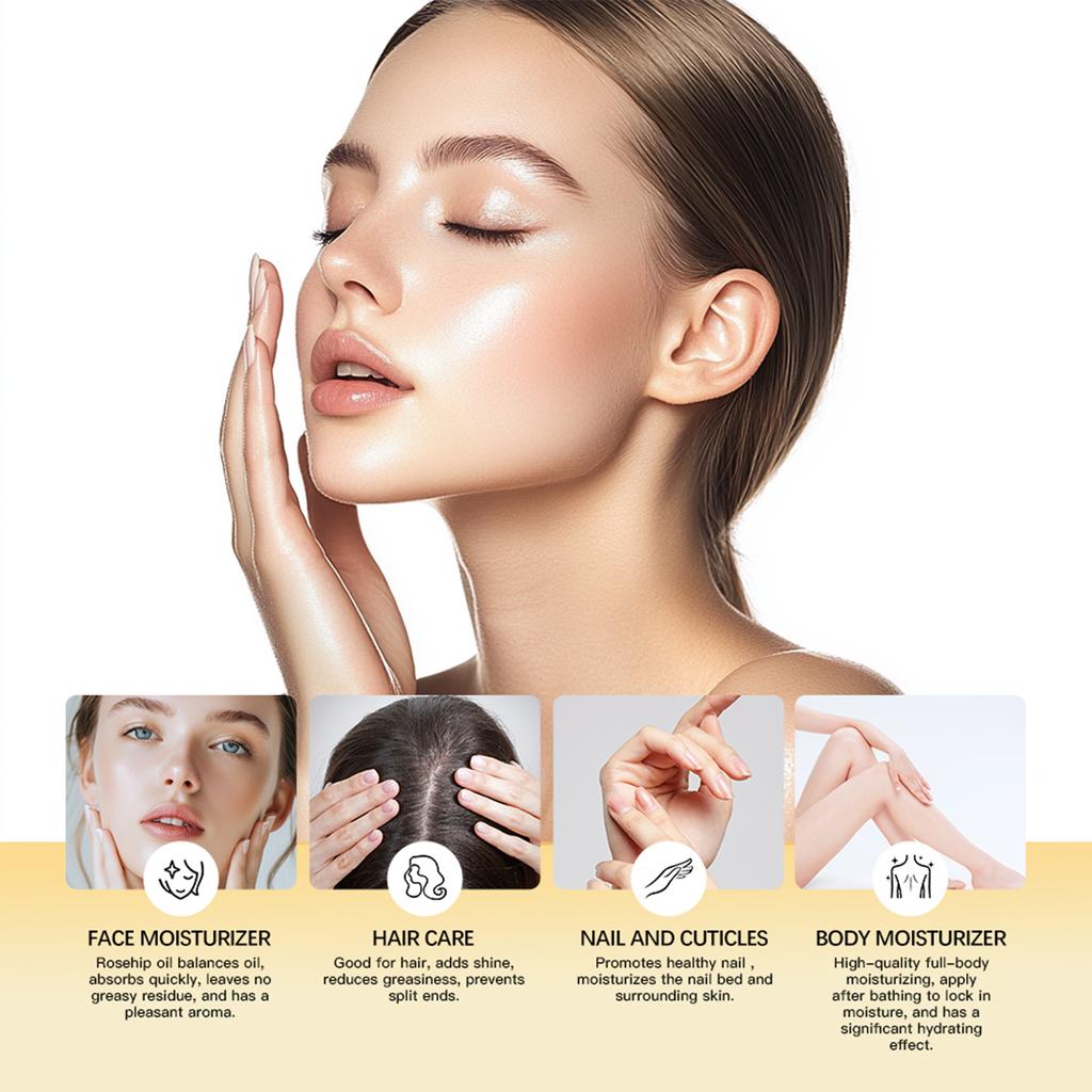 Масло семян розы Успокаивает кожу Освежает кожу Мягко увлажняет Эссенциямасло Увлажняет Эссенция 100 мл