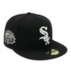 Кепка Newera 59FIFTY 14562006 NER35C7098 MLB Chicago White Sox CWS черная черная 7 боковых накладок под козырьком ONSPOTZ изготовленная на заказ кепка Gokyu Fifty Stylish