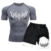 Men's Quick-Dry Compression T-shirt & Shorts Set - Fitness & Running Sportswear