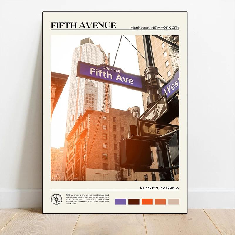 Нью-Йорк Путешествия Пейзаж Плакат Катскилл Горы Центральный Парк Долина Гудзона Картина на холсте Настенная картина Офис Домашний Декор