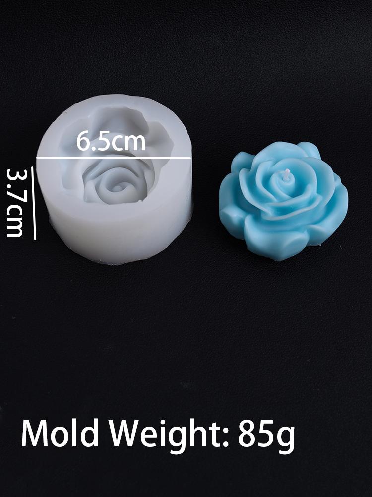 DIY 3D Rose Flowers Silicone Candle Mold Handmade Soap Chocolate Ornament Tool Aromatherapy Gypsum Resin Mould Home Decor