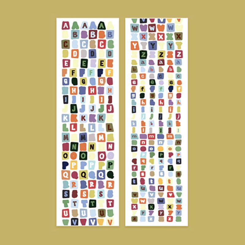 6Style1Roll/bag текстовые элементы высеченная лента для самостоятельного изготовления блокнота, календаря для стеклянной бутылки, украшения