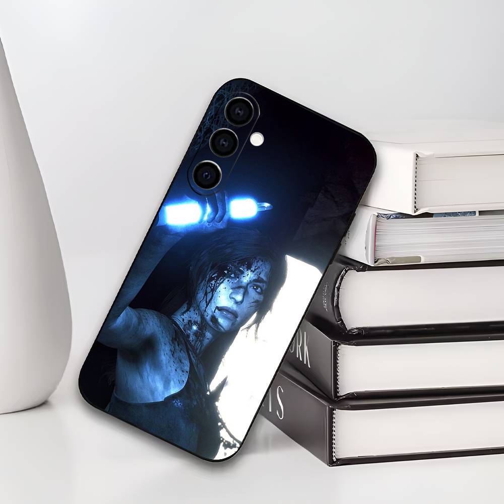 L-Lara Croft T-Tomb R-Raider Phone Case For Samsung Galaxy A73,A72,A71,A70,A53,A52,A51,Others Soft Black Cover