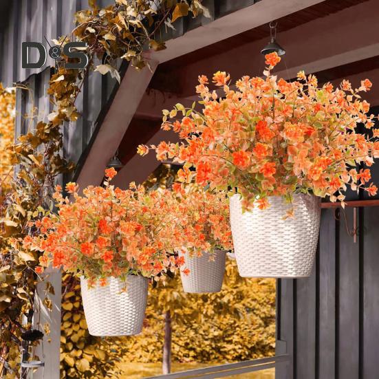 Осенний искусственный цветок с листьями эвкалипта, реалистичный поддельный цветок, Хэллоуин, праздник урожая, вечеринка, домашний офис, стол, центральное украшение, искусственная цветочная ветка