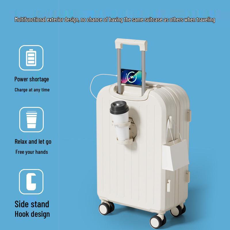 Multifunctional Trolley Suitcase: 20-inch Carry-On & 26-inch Large Capacity with Universal Wheels, Ideal for Students and Travelers