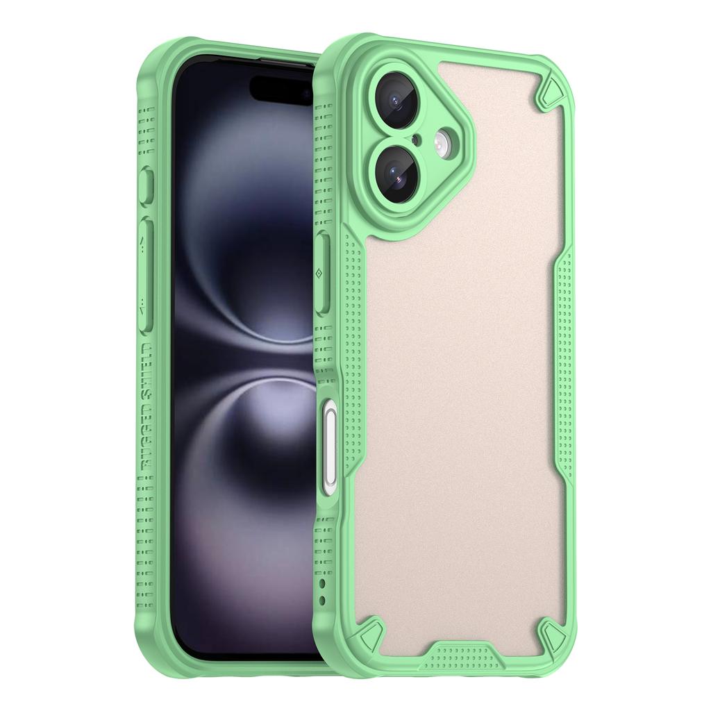 Серия Armor Чехол для iPhone 16 PC+TPU Полупрозрачный Матовое покрытие Защитный чехол для телефона