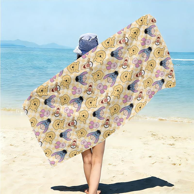 Pooh Friends Glass Towel Large Quick-Drying Microfiber soft S-Square Pants-s Beach Towel for Travel Fitness Bathing Camping. 0730s96