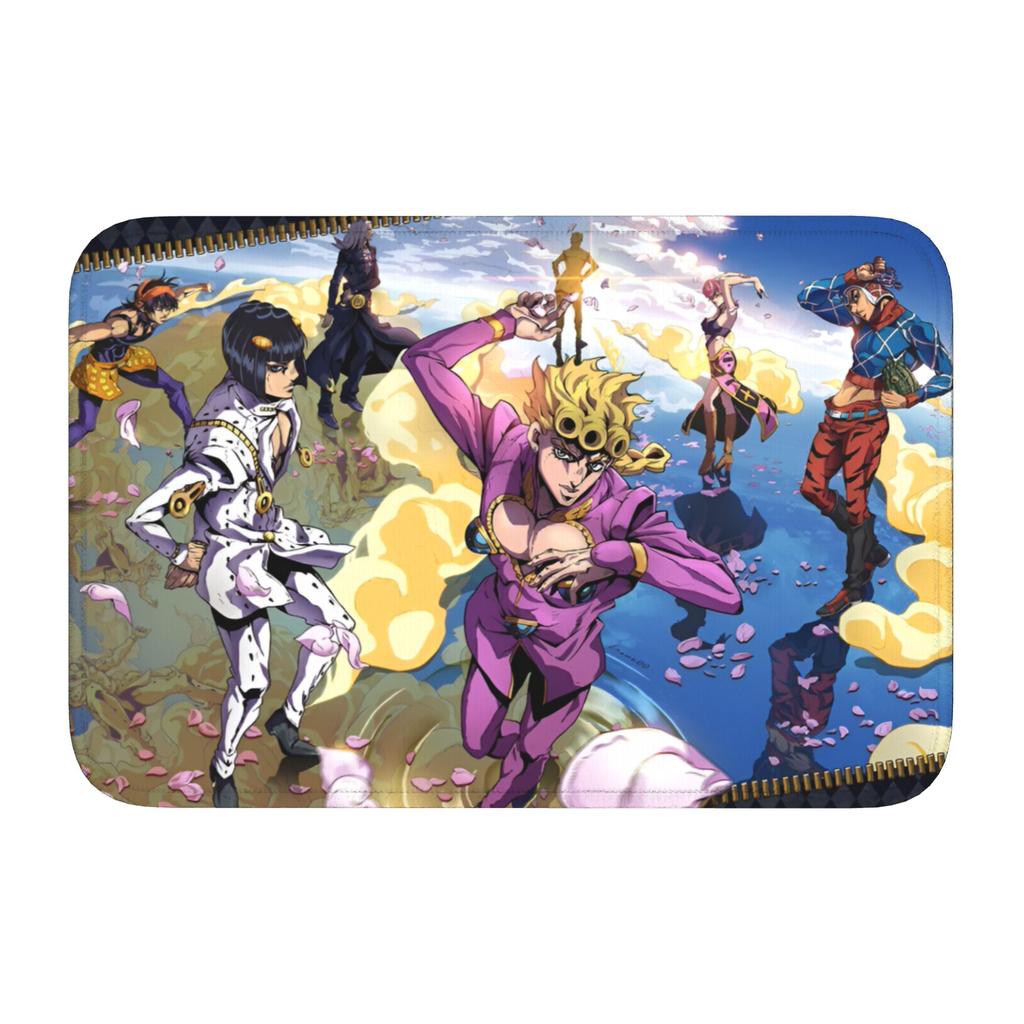 Индивидуальный коврик для двери в стиле JoJo's Bizarre Adventure, нескользящий, для прихожей, приветственный, для кухни, ванной комнаты, пола, двери, туалета, гостиной, ковер