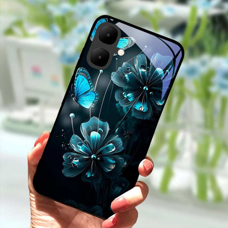 Для Infinix Smart 10 Smart10 Чехол X6725 Закаленное Стекло Чехол для Телефона Для Tecno Pop 10 Pop10 Чехлы Защитный Чехол от Падения Funda