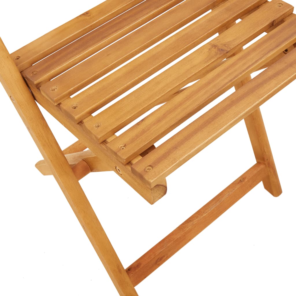 Bistro Chairs 2 pcs Beige Solid Acacia Wood and Rope