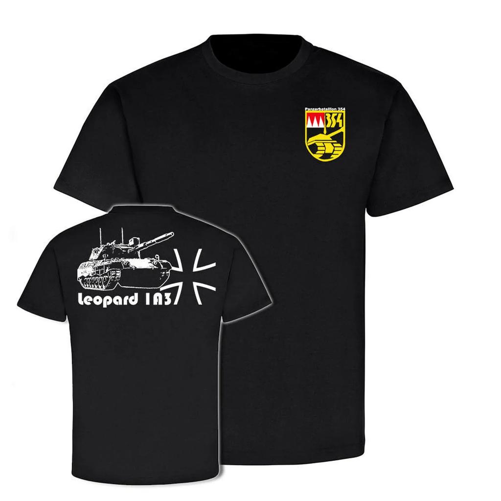 Bundeswehr Hammelburg 354 Panzer Battalion Crest Leopard 1A3 Tank TShirt 100 Cotton ONeck Short Sleeve Casual Unisexs Tshirt