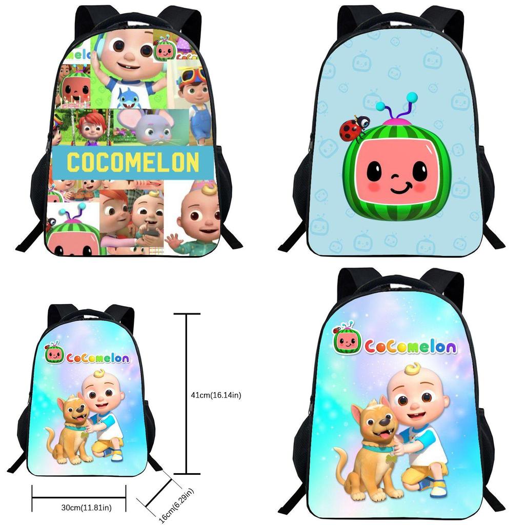 Cocomelon Backpack Children School Bags Durable Cartoon Lankybox Schoolbag For Kids
