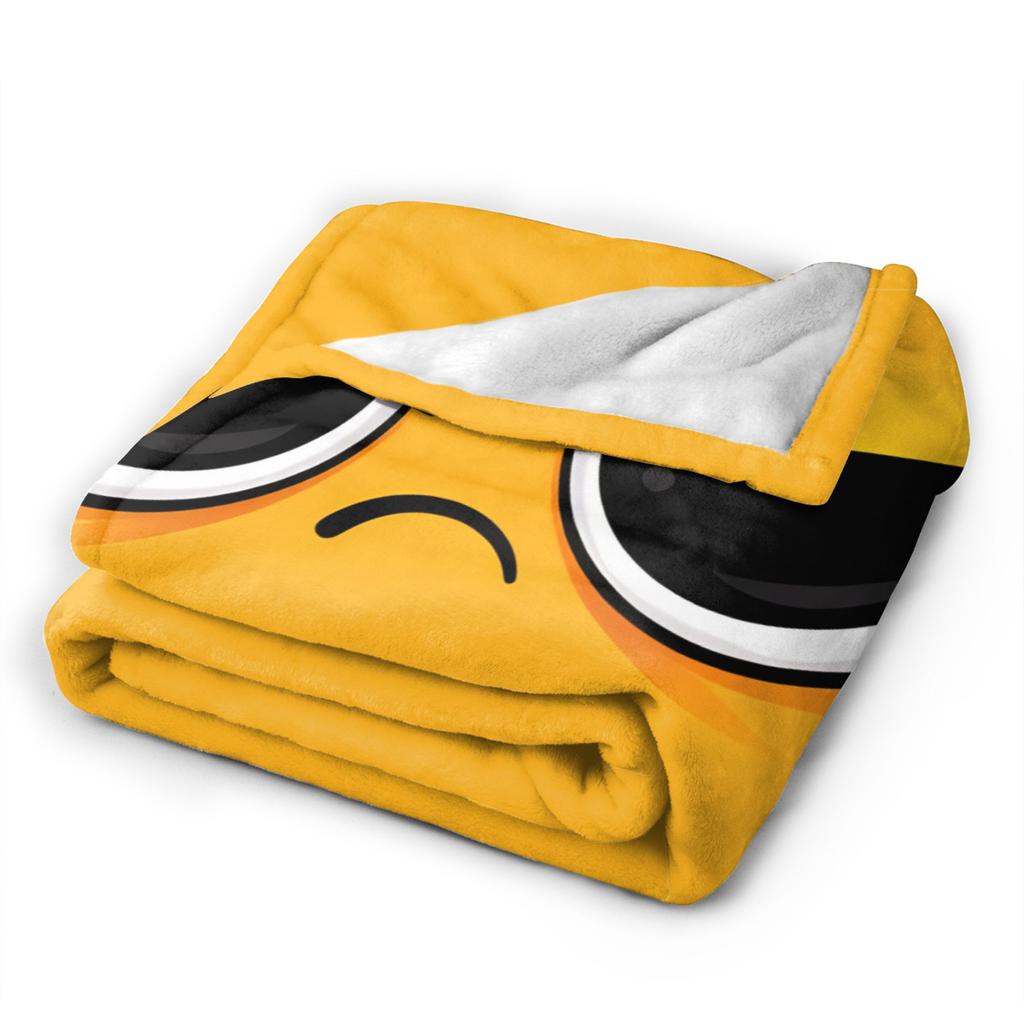 Cartoon Face Meme Blanket Girls Flannel Throw Blanket For Sofa Home Comfortable Quality Bedspread Present