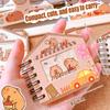 Creative Funny Capybara Hollow Coil Notebook Portable Mini Paper Memo Pad Diary Journal Book Students Stationery School Supplies
