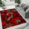 Let It Snow Christmas Area Rug Merry Christmas Lettering Snowman Carpet for Living Room Indoor Entryway Lounge Hearth Mat