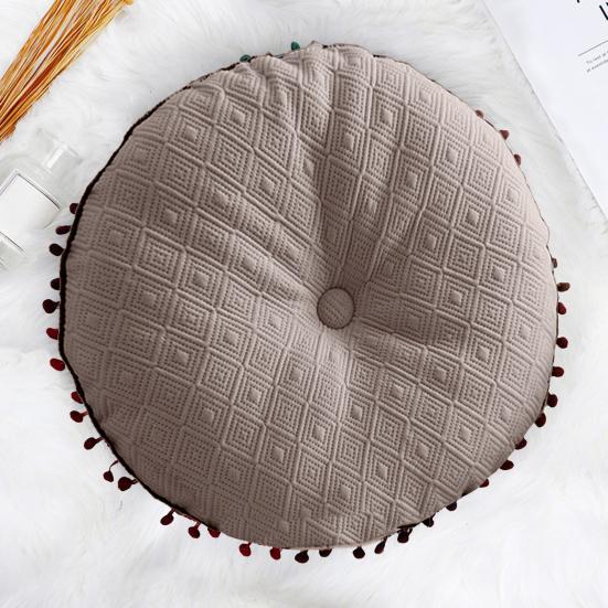 Декоративная подушка с кисточкой, хорошая устойчивость, высокая эластичность, облегчение боли, круглая подушка, шар, круглая подушка, диванная подушка, напольная подушка, украшение для дома