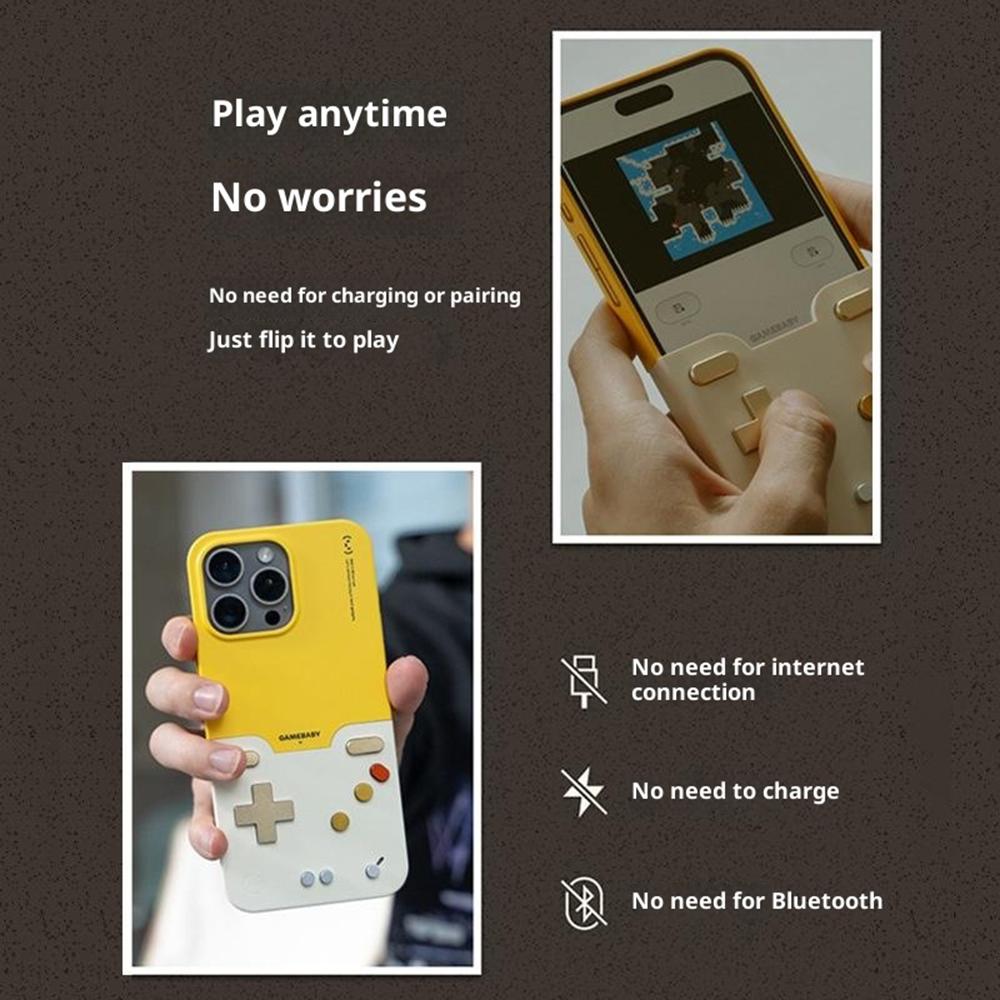 BITMOLAB GAMEBABY For iPhone 17 Pro Max Case Retro Handheld Game Console Design Phone Cover