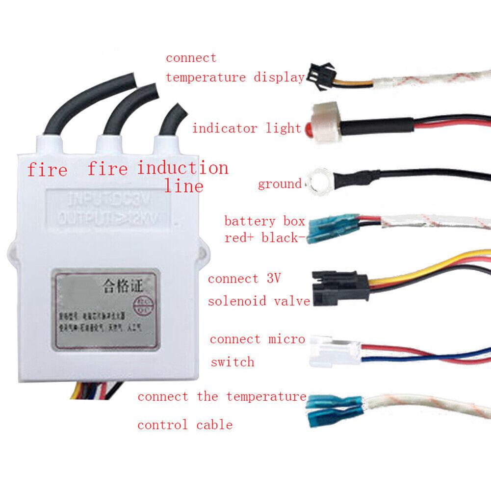 Gas Water Heater Double Ignition With Temperature Control And Display Pulse Igniter Three-wire Pulse Point Controller