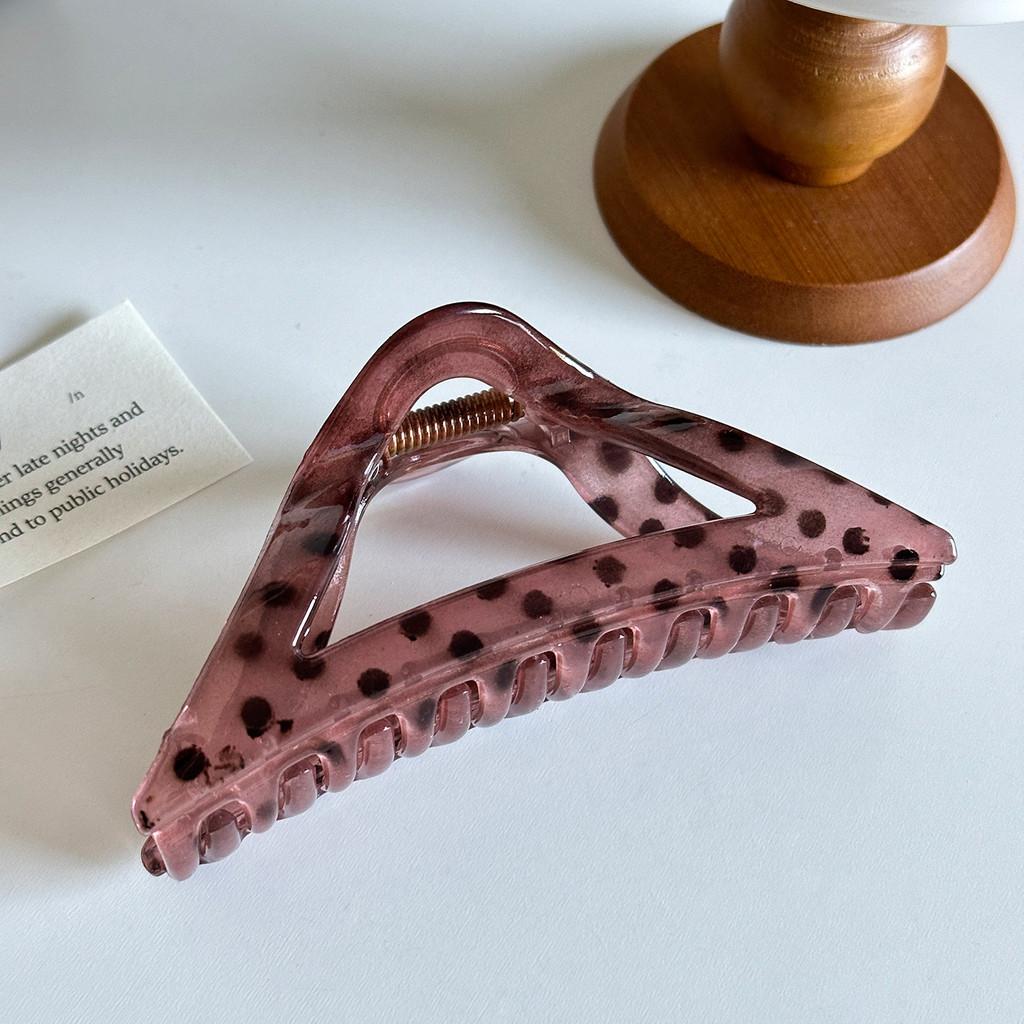 Элегантная корейская заколка-краб для волос в крупный горошек с шикарным модным дизайном для женщин