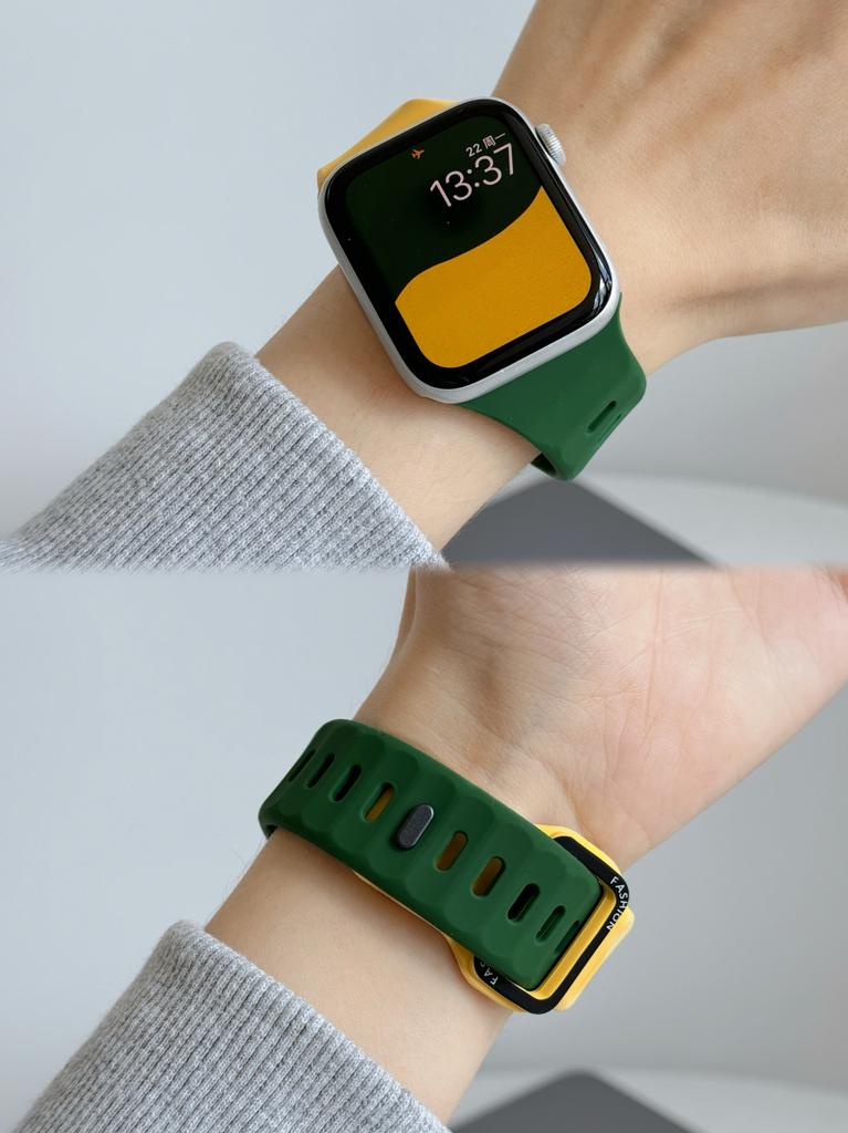 Спортивные ремешки для Apple Watch Ультра Широкие Мягкие Силиконовые Браслеты Водонепроницаемый Ремешок Мужские для iWatch Серии 11/10/9/8/7/6/5/4/3/2/1SE