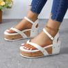 Sandals Wedge Sandals New Platform High Heel Pinch Rivet Sandals