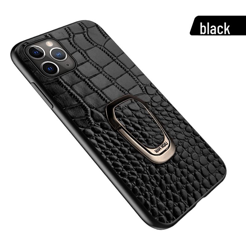 Чехол для мобильного телефона Apple 15 14Pro 12ProMax из коровьей кожи с узором под крокодила, магнитная наклейка-скоба