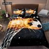 Футбольный комплект постельного белья с принтом наволочка пододеяльник футбольный пододеяльник домашний текстиль двуспальная кровать размера «king-size» для детей подростков мужчин