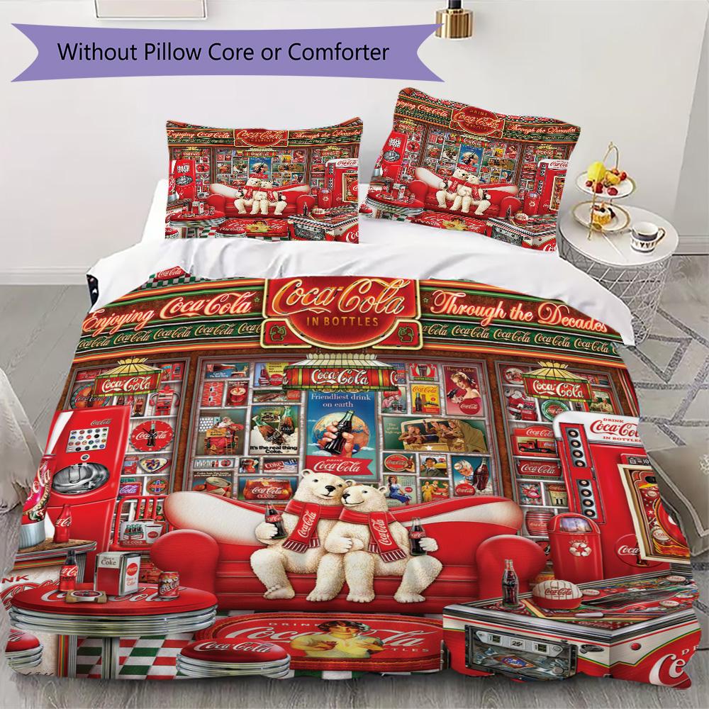 Christmas gift Halloween themed cola beverage Coca Cola provides comfortable bedding covers and pillowcases for home use (without core) K19