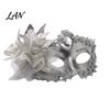 Mesh Flower Mask Half Face Masquerade for Women, Rhinestone Venetian Evening Party Mask, Costumes Accessory Halloween Carnival Prom Ball